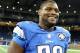 Aug 18, 2016; Detroit, MI, USA; Detroit Lions offensive guard Laken Tomlinson (72) stands on the field after a game against the Cincinnati Bengals at Ford Field. Mandatory Credit: Mike Carter-USA TODAY Sports