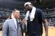 MEMPHIS, TN - APRIL 20: Zach Randolph #50 of the Memphis Grizzlies is interviewed after Game Three of the Western Conference Quarterfinals of the 2017 NBA Playoffs on April 20, 2017 at FedExForum in Memphis, Tennessee. NOTE TO USER: User expressly acknowledges and agrees that, by downloading and/or using this photograph, user is consenting to the terms and conditions of the Getty Images License Agreement. Mandatory Copyright Notice: Copyright 2017 NBAE (Photo by Joe Murphy/NBAE via Getty Images)