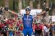 Quick-Step Floors Team's Italian cyclist Matteo Trentin celebrates as he crosses the finish line to win the 4th stage of the 72nd edition of 'La Vuelta' Tour of Spain cycling race, a 198,2km route between Escaldes-Engordany to Tarragona on August 22, 2017. / AFP PHOTO / JAIME REINA (Photo credit should read JAIME REINA/AFP/Getty Images)