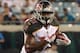 JACKSONVILLE, FL - AUGUST 17: Jeremy McNichols #33 of the Tampa Bay Buccaneers runs for yardage during a preseason game against the Jacksonville Jaguars at EverBank Field on August 17, 2017 in Jacksonville, Florida. (Photo by Sam Greenwood/Getty Images)