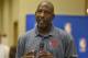 PITTSBURGH, PA - MAY 15: Hall of Fame player James Worthy and Caron Butler #31 of the Detroit Pistons participates in an NBA Fit event held by Dick Sporting Goods on May 15, 2015 in Pittsburgh, PA. NOTE TO USER: User expressly acknowledges and agrees that, by downloading and or using this Photograph, user is consenting to the terms and conditions of the Getty Images License Agreement. Mandatory Copyright Notice: Copyright 2015 NBAE (Photo by Joe Sargent/NBAE via Getty Images)