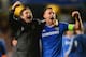 LONDON, ENGLAND - APRIL 08: Frank Lampard and John Terry of Chelsea celebrate victory during the UEFA Champions League Quarter Final second leg match between Chelsea and Paris Saint-Germain FC at Stamford Bridge on April 8, 2014 in London, England. (Photo by Mike Hewitt/Getty Images)