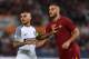 ROME, ITALY - AUGUST 26: Mauro Manuel Icardi of FC Internazionale and Kostas Manolas of AS Roma in action during the Serie A match between AS Roma and FC Internazionale at Stadio Olimpico on August 26, 2017 in Rome, Italy. (Photo by Giuseppe Bellini/Getty Images)