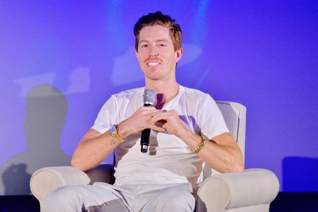 LOS ANGELES, CA - AUGUST 01:  Shaun White on stage at WORLDZ Cultural Marketing Summit at Hollywood and Highland on August 1, 2017 in Los Angeles, California.  (Photo by Jerod Harris/Getty Images for PTTOW!)