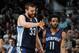 SAN ANTONIO, TX - APRIL 25: Marc Gasol #33 and Mike Conley #11 of the Memphis Grizzlies talk during Game Five of the Western Conference Quarterfinals of the 2017 NBA Playoffs on April 25, 2017 at AT&T Center in San Antonio, Texas. NOTE TO USER: User expressly acknowledges and agrees that, by downloading and/or using this photograph, user is consenting to the terms and conditions of the Getty Images License Agreement. Mandatory Copyright Notice: Copyright 2017 NBAE (Photo by Mark Sobhani/NBAE via Getty Images)