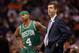 PHOENIX, AZ - MARCH 05: Isaiah Thomas #4 of the Boston Celtics talks with head coach Brad Stevens during the second half of the NBA game against the Phoenix Suns at Talking Stick Resort Arena on March 5, 2017 in Phoenix, Arizona. The Suns defeated the Celtics 109-106. NOTE TO USER: User expressly acknowledges and agrees that, by downloading and or using this photograph, User is consenting to the terms and conditions of the Getty Images License Agreement. (Photo by Christian Petersen/Getty Images)