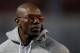 TUSCALOOSA, AL - NOVEMBER 19: Former Chattanooga and NFL player Terrell Owens looks on from the sidelines during the game between the Chattanooga Mocs and Alabama Crimson Tide at Bryant-Denny Stadium on November 19, 2016 in Tuscaloosa, Alabama. (Photo by Kevin C. Cox/Getty Images)