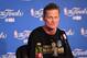 OAKLAND, CA - JUNE 12: Steve Kerr of the Golden State Warriors speaks at the press conference after his teams 129-120 victory over the Cleveland Cavaliers in Game 5 to win the 2017 NBA Finals at ORACLE Arena on June 12, 2017 in Oakland, California. NOTE TO USER: User expressly acknowledges and agrees that, by downloading and or using this photograph, User is consenting to the terms and conditions of the Getty Images License Agreement. (Photo by Thearon W. Henderson/Getty Images)
