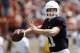 AUSTIN, TX - APRIL 15: Sam Ehlinger #11 of the Texas Longhorns throws a pass before during the Orange-White Spring Game at Darrell K Royal-Texas Memorial Stadium on April 15, 2017 in Austin, Texas. (Photo by Tim Warner/Getty Images)