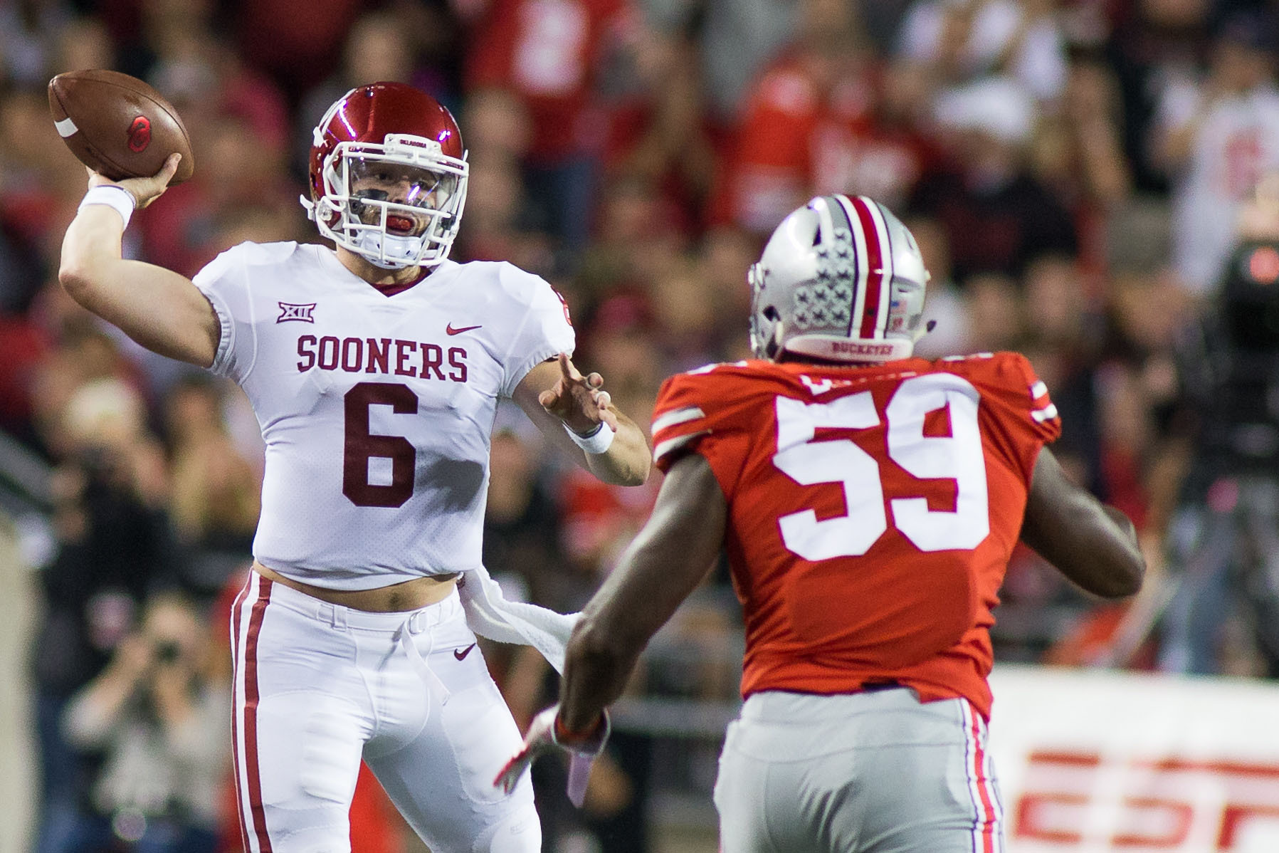 BAKER MAYFIELD CUSTOM OKLAHOMA SOONERS JERSEY HEISMAN