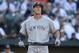 New York Yankees' Aaron Judge looks on during his at bat in a baseball game against the Baltimore Orioles, Monday, Sept. 4, 2017, in Baltimore. The Yankees won 7-4. (AP Photo/Nick Wass)