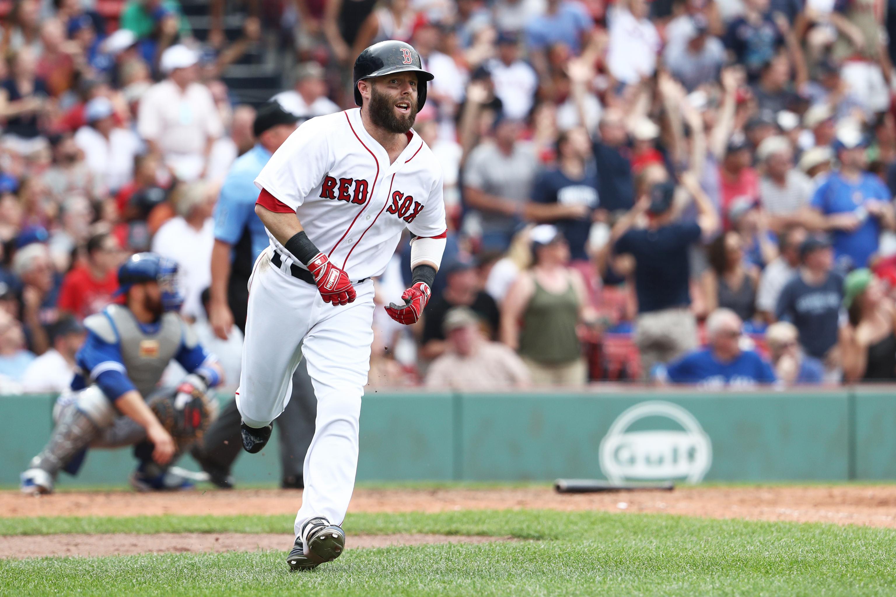 Dustin Pedroia leaves Boston Red Sox game with left knee discomfort  Wednesday 
