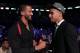 OAKLAND, CA - JUNE 20: Colin Kaepernick (L) and Stephen Curry attend the Cruiserweight fight between Andre Ward and Paul Smith at ORACLE Arena on June 20, 2015 in Oakland, California. (Photo by Alexis Cuarezma/Getty Images)