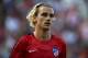 GIRONA, SPAIN - AUGUST 19: Antoine Griezmann of Atletico de Madrid looks on prior to the La Liga match between Girona and Atletico de Madrid at Municipal de Montilivi Stadium on August 19, 2017 in Girona, Spain. (Photo by Manuel Queimadelos Alonso/Getty Images)