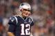 FOXBORO, MA - SEPTEMBER 07: Tom Brady #12 of the New England Patriots looks on during the first half against the Kansas City Chiefs at Gillette Stadium on September 7, 2017 in Foxboro, Massachusetts. (Photo by Maddie Meyer/Getty Images)