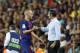 (L-R) Andres Iniesta of FC Barcelona, coach Ernesto Valverde of FC Barcelona during the Trofeu Joan Gamper match between FC Barcelona and Chapecoense on August 7, 2017 at the Camp Nou stadium in Barcelona, Spain.(Photo by VI Images via Getty Images)