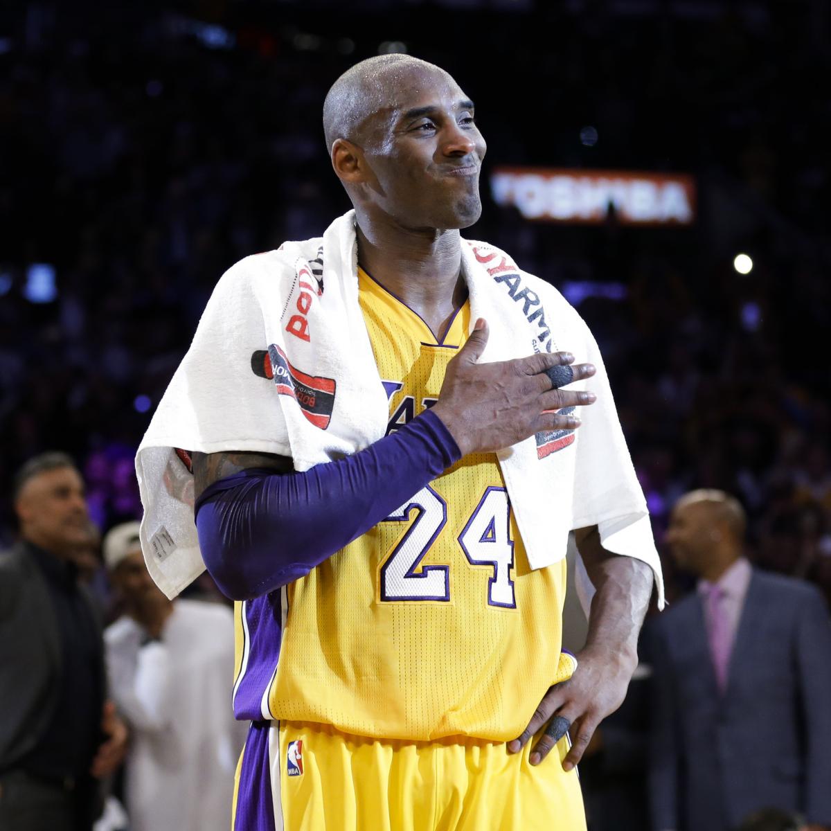 Kobe Bryant's No. 8, No. 24 Jerseys Both Will Be Retired by Lakers