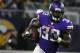 Minnesota Vikings running back Dalvin Cook carries the ball during the second half of an NFL football game against the New Orleans Saints, Monday, Sept. 11, 2017, in Minneapolis. (AP Photo/Bruce Kluckhohn)