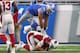 DETROIT, MI - SEPTEMBER 10: Anthony Zettel #69 of the Detroit Lions sacks Carson Palmer #3 of the Arizona Cardinals in the fourth quarter at Ford Field on September 10, 2017 in Detroit, Michigan. (Photo by Gregory Shamus/Getty Images)
