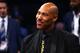NEW YORK, NY - JUNE 22: LaVar Ball, father of Lonzo Ball, looks on during the first round of the 2017 NBA Draft at Barclays Center on June 22, 2017 in New York City. NOTE TO USER: User expressly acknowledges and agrees that, by downloading and or using this photograph, User is consenting to the terms and conditions of the Getty Images License Agreement. (Photo by Mike Stobe/Getty Images)