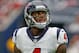HOUSTON, TX - SEPTEMBER 10: Deshaun Watson #4 of the Houston Texans checks the scoreboard against the Jacksonville Jaguars at NRG Stadium on September 10, 2017 in Houston, Texas. (Photo by Bob Levey/Getty Images)