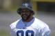 Jun 14, 2017; Thousand Oaks, CA, USA; Los Angeles Rams defensive tackle Aaron Donald (99) at minicamp at California Lutheran University. Mandatory Credit: Kirby Lee-USA TODAY Sports