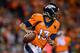 DENVER, CO - SEPTEMBER 11: Quarterback Trevor Siemian #13 of the Denver Broncos rolls out of the pocket against the Los Angeles Chargers at Sports Authority Field at Mile High on September 11, 2017 in Denver, Colorado. (Photo by Dustin Bradford/Getty Images)