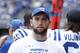 INDIANAPOLIS, IN - AUGUST 13: Andrew Luck #12 of the Indianapolis Colts looks on during a preseason game against the Detroit Lions at Lucas Oil Stadium on August 13, 2017 in Indianapolis, Indiana. The Lions won 24-10. (Photo by Joe Robbins/Getty Images)