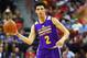 Jul 15, 2017; Las Vegas, NV, USA; Los Angeles Lakers guard Lonzo Ball against the Brooklyn Nets during an NBA Summer League game at Thomas & Mack Center. Mandatory Credit: Mark J. Rebilas-USA TODAY Sports
