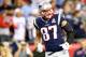 BOSTON, MA - SEPTEMBER 7: Rob Gronkowski #87 of the New England Patriots looks on before the game against the Kansas City Chiefs at Gillette Stadium on September 7, 2017 in Foxboro, Massachusetts. (Photo by Maddie Meyer/Getty Images)