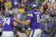 Minnesota Vikings quarterback Sam Bradford throws a pass during the first half of an NFL football game against the New Orleans Saints, Monday, Sept. 11, 2017, in Minneapolis. (AP Photo/Bruce Kluckhohn)