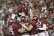 Alabama running back Bo Scarbrough celebrates with teammates after scoring a touchdown in the second half of an NCAA college football game against Colorado State, Saturday, Sept. 16, 2017, in Tuscaloosa, Ala. (AP Photo/Brynn Anderson)