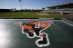 This is the Baltimore Orioles logo on the roof of the visiting team dugout at Ed Smith Stadium, the spring training home of the Baltimore Orioles before a baseball spring training workout in Sarasota, Fla., Friday, Feb. 20, 2015. (AP Photo/Gene J. Puskar)