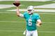 CARSON, CA - SEPTEMBER 17: Jay Cutler #6 of the Miami Dolphins throwa Paa during the game against the Los Angeles Chargers at the StubHub Center on September 17, 2017 in Carson, California. (Photo by Kevork Djansezian/Getty Images)