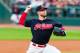 CLEVELAND, OH - SEPTEMBER 12: Starting pitcher Corey Kluber #28 of the Cleveland Indians pitches during the first inning against the Detroit Tigers at Progressive Field on September 12, 2017 in Cleveland, Ohio. (Photo by Jason Miller/Getty Images)