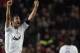 Real Madrid's Raul reacts after winning against Barcelona during the Liga football match Barcelona vs Real Madrid at Nou Camp in Barcelona, 23 December 2007. AFP PHOTO / JOSEP LAGO (Photo credit should read JOSEP LAGO/AFP/Getty Images)