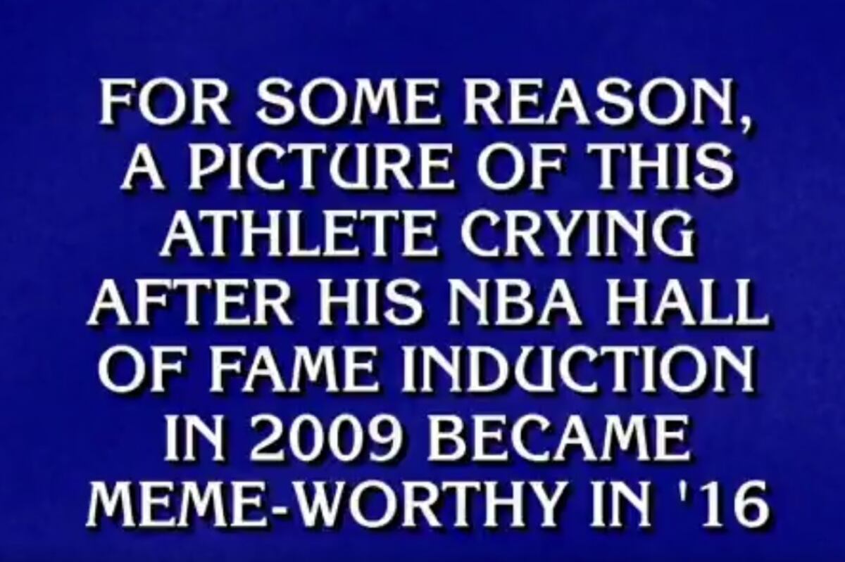 Crying Jordan Meme Appears As Subject Of Jeopardy Question News Crying Jordan Meme Appears As Subject Of Jeopardy Question News