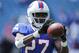 ORCHARD PARK, NY - SEPTEMBER 10: Tre'Davious White #27 of the Buffalo Bills catches the ball while warming up before the game against New York Jets on September 10, 2017 at New Era Field in Orchard Park, NY. (Photo by Brett Carlsen/Getty Images)