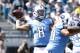 JACKSONVILLE, FL - SEPTEMBER 17: Quarterback Marcus Mariota #8 of the Tennessee Titans on a pass play during the game against the Jacksonville Jaguars at EverBank Field on September 17, 2017 in Jacksonville, Florida. The Titans defeated the Jaguars 37 to 16. (Photo by Don Juan Moore/Getty Images)