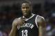 Dec 12, 2016; Houston, TX, USA; Brooklyn Nets forward Anthony Bennett (13) reacts after a play during the third quarter against the Houston Rockets at Toyota Center. Mandatory Credit: Troy Taormina-USA TODAY Sports