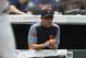 Detroit Tigers manager Brad Ausmus (7) in the fifth inning of a baseball game Wednesday, Aug. 30, 2017, in Denver. The Tigers won 6-2. (AP Photo/David Zalubowski)