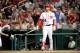 WASHINGTON, DC - AUGUST 10: Bryce Harper #34 of the Washington Nationals bats against the Miami Marlins at Nationals Park on August 10, 2017 in Washington, DC. (Photo by G Fiume/Getty Images)