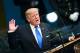 TOPSHOT - US President Donald Trump addresses the 72nd Annual UN General Assembly in New York on September 19, 2017. / AFP PHOTO / Jewel SAMAD (Photo credit should read JEWEL SAMAD/AFP/Getty Images)