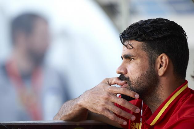 MURCIA, SPAIN - JUNE 07:  Diego Costa looks on prior the international friendly match between Spain and Colombia at Nueva Condomina stadium on June 7, 2017 in Murcia, Spain.  (Photo by fotopress/Getty Images)