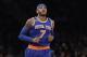 New York Knicks' Carmelo Anthony (7) plays during the first half of an NBA basketball game against the Brooklyn Nets Thursday, March 16, 2017, in New York. (AP Photo/Frank Franklin II)