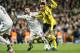 (L-R) Sergio Ramos of Real Madrid, Pierre-Emerick Aubameyang of Borussia Dortmundduring the UEFA Champions League group F match between Real Madrid and Borussia Dortmund on December 07, 2016 at the Santiago Bernabeu stadium in Madrid, Spain.(Photo by VI Images via Getty Images)