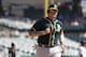 Oakland Athletics' Bruce Maxwell scores during the third inning of a baseball game against the Detroit Tigers, Wednesday, Sept. 20, 2017, in Detroit. (AP Photo/Carlos Osorio)