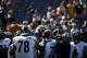 CHICAGO, IL - SEPTEMBER 24: The Pittsburgh Steelers huddle up during warm-ups prior to the game against the Chicago Bears at Soldier Field on September 24, 2017 in Chicago, Illinois. (Photo by Joe Robbins/Getty Images)