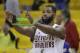 Cleveland Cavaliers center Tristan Thompson warms up before Game 5 of basketball's NBA Finals between the Golden State Warriors and the Cavaliers in Oakland, Calif., Monday, June 12, 2017. (AP Photo/Marcio Jose Sanchez)
