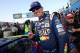 LOUDON, NH - SEPTEMBER 24: Kyle Busch, driver of the #18 M&M's Caramel Toyota, celebrates in Victory Lane with the winner's sticker after winning the Monster Energy NASCAR Cup Series ISM Connect 300 at New Hampshire Motor Speedway on September 24, 2017 in Loudon, New Hampshire. (Photo by Chris Graythen/Getty Images)